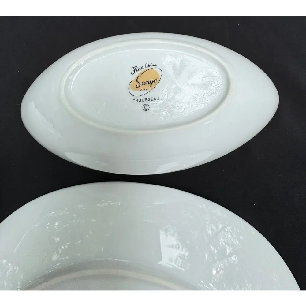 Vintage 1960’s Sango Trousseau China Gravy Boat & Salt Pepper Shakers EUC -A84